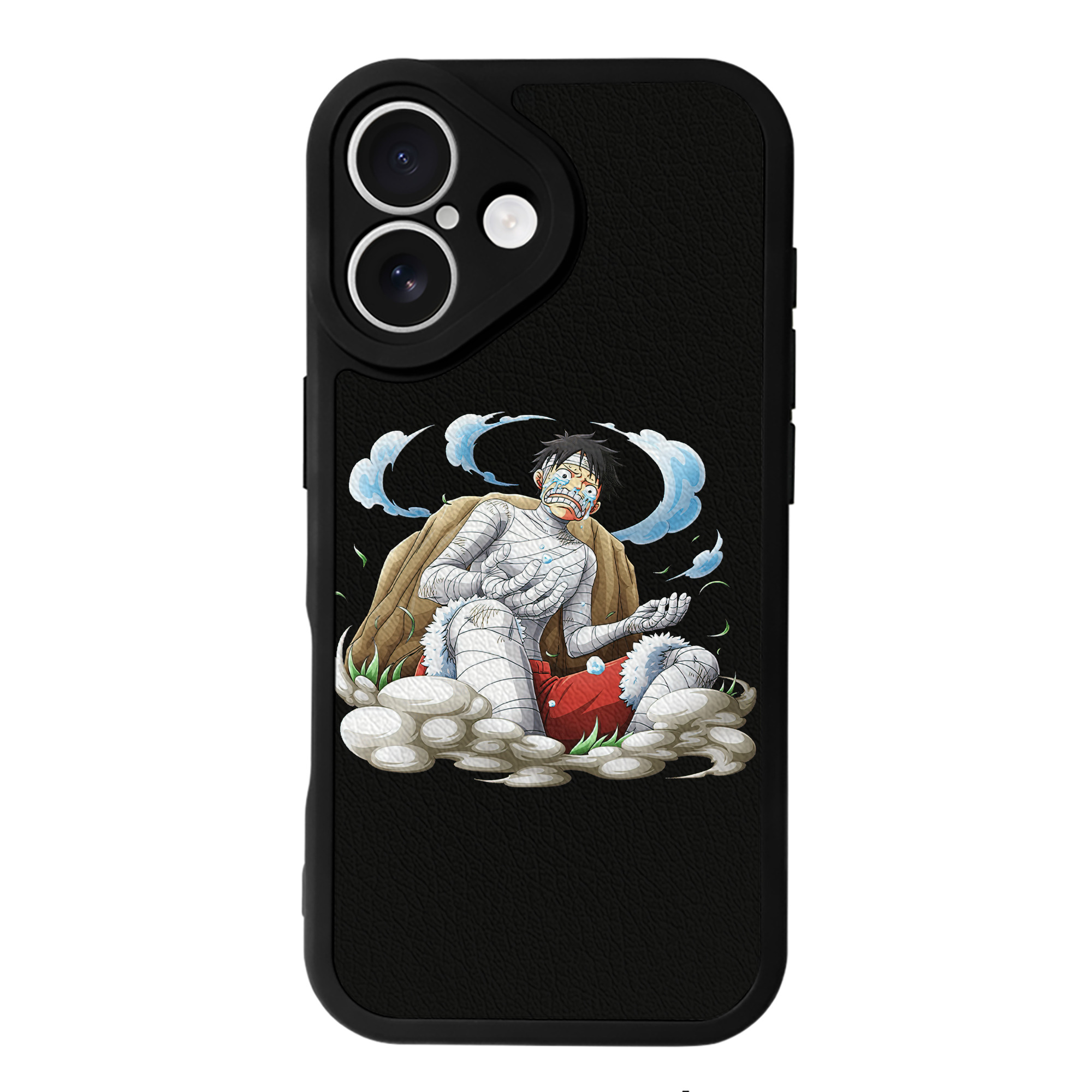 （画像用） ワンピース モンキー・D・ルフィ ONE PIECE Monkey D. Luffy 【iPhone 16シリーズ対応】シリコンスマホケース（レザー調） 材質：シリコン